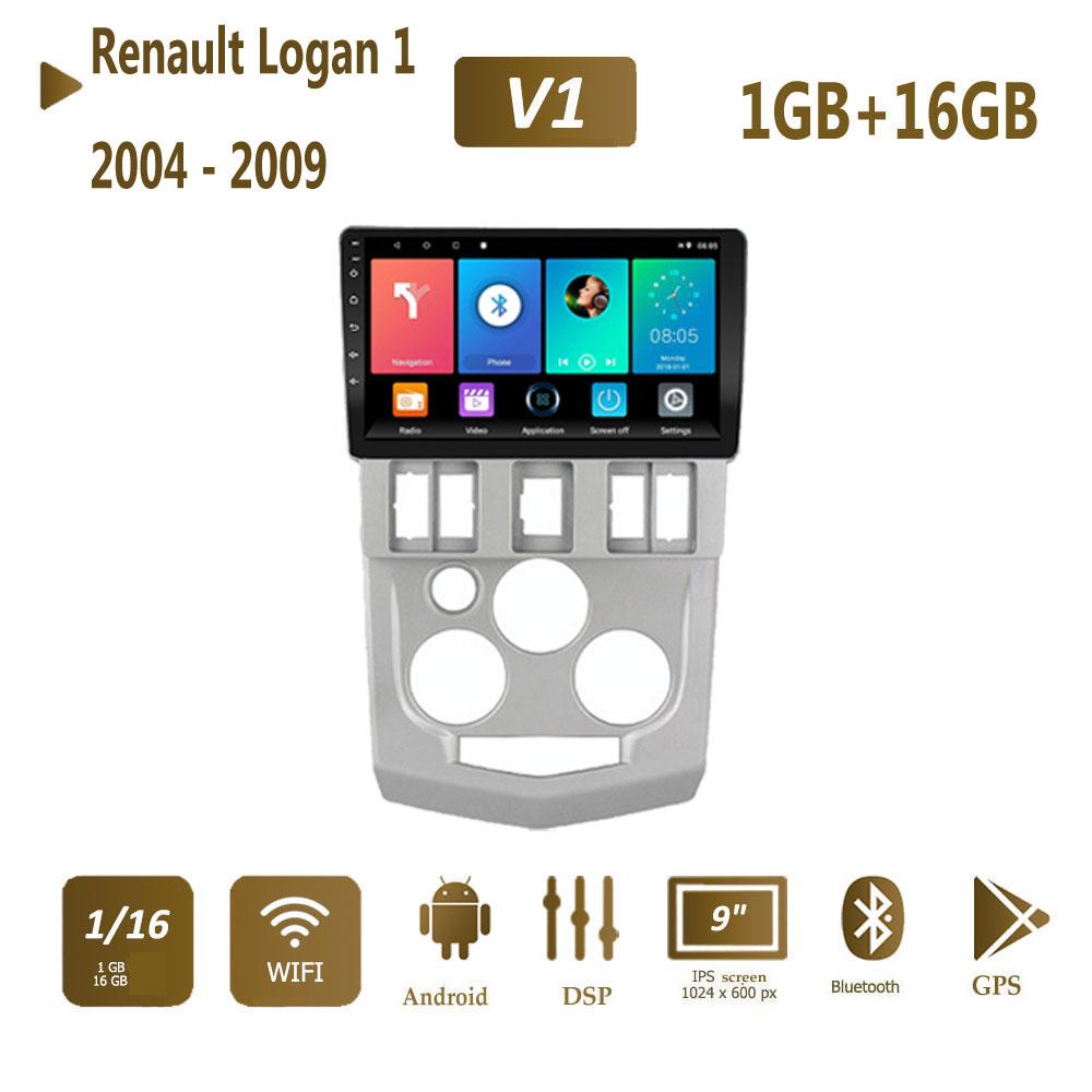 

Автомобильный радиоприемник Android 12 для Renault Logan 1 2004-2009, мультимедийный плеер с навигацией, беспроводной Carplay GPS 2 Din 2 + 32 ГБ 1+16GB