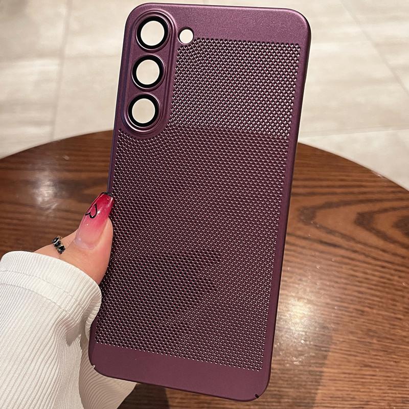 Compatible with Samsung S24, S21, S22 Plus, S22 Ultra Hard Case - Solid Color for Enhanced Heat Dissipation