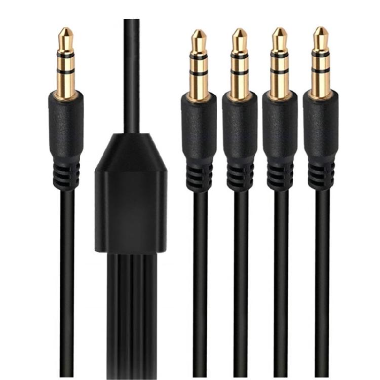 Convenient 3.5mm Audio Splitter Cable Male Male Extension for Speaker Projector