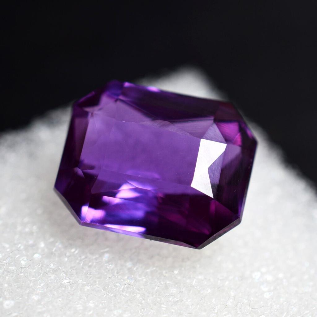 9.30 Ct Natural EMERALD Cut Tanzanite PURPLE Unique CERTIFIED Loose Gemstone