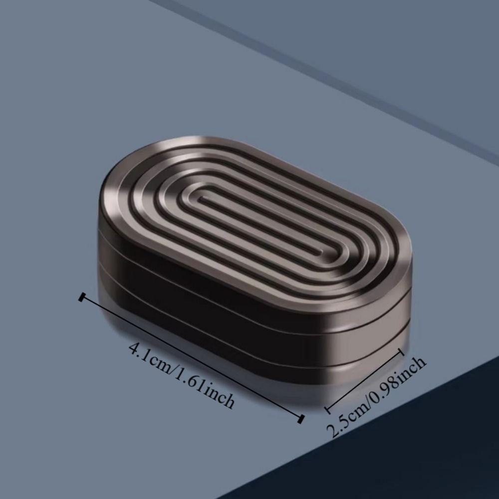 Three-Layer Structure Magnetic Push Card Metal Construction Fingertip Gyro Anxiety Relief