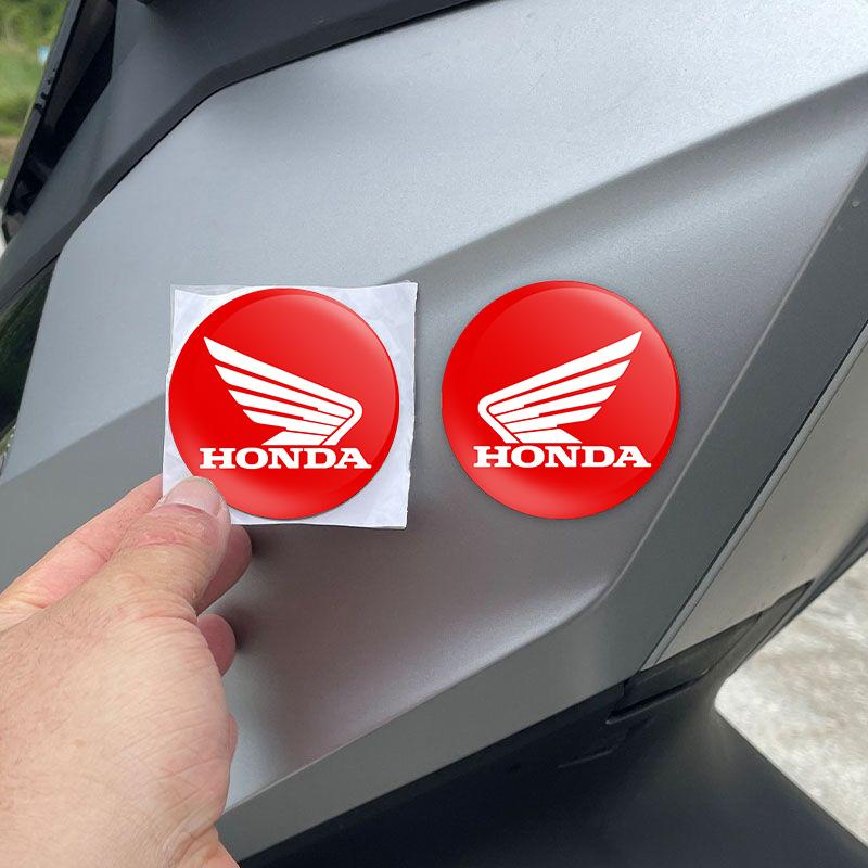 1 Pair 3D Motorcycle Modified Car Stickers Resin Round Decals Moto Sticker For HONDA Hornet NT1100 CBR Shadow PCX VFR XADV Forza