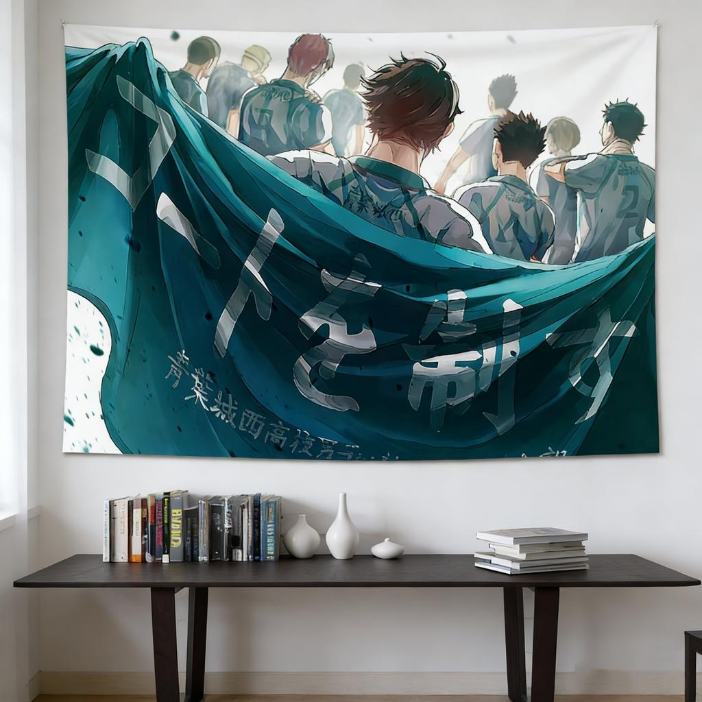 HHHHaikyuu Fan Decor Tapestry High Quality Fabric MultiSize Flat Print for Dorm Living Room Festival Party Daily Gift