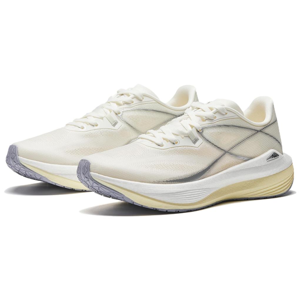 Anta Light Breeze Classic Versatile Trendy Non-Slip Breathable Low-Top Casual Running Shoes Women sneaker Beige 122525532A-3