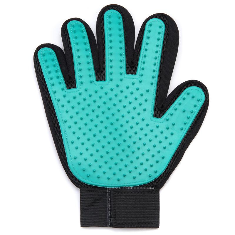 Pet Hair Removal Grooming Glove Double Sided Deshedding Brush for Dogs Cats Anti Static Massage Tool Cleaning Mitt Accessories