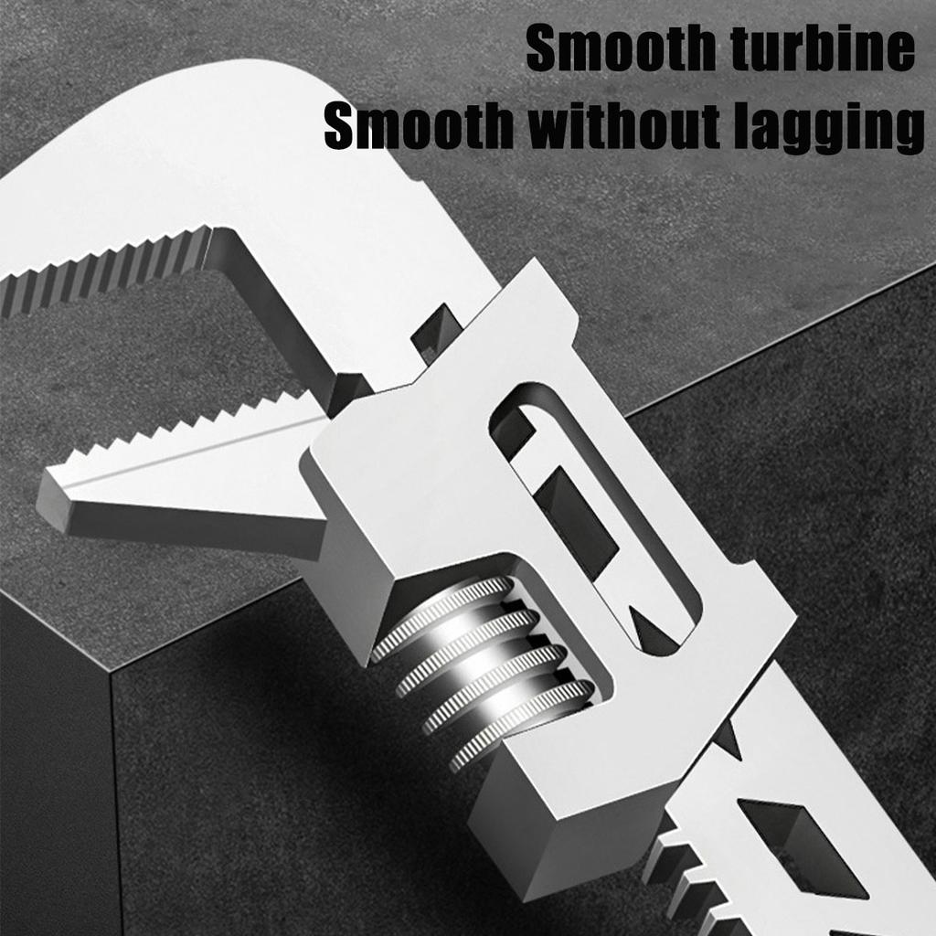 1pc10inch F-type Wrench Adjustable Spanner Pipe Wide Jaw Opening Spanner F Type Wrench Movable Spanners Repair Tools Live Wrench