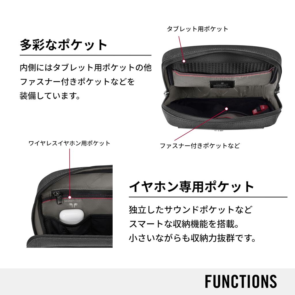 Architecture Urban2 Crossbody Body Bag with Pocket for 10 Inch Shoulder Shoulder Antibacterial Multitool Gray 612668 [Victorinox] Bag, Tablet, Bag,