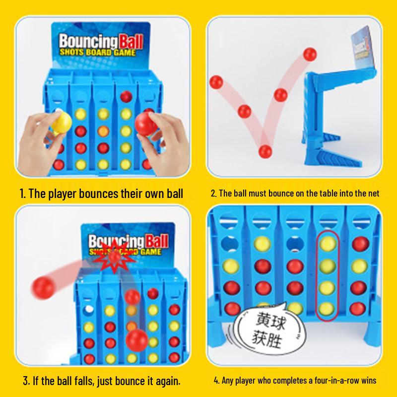 3D Ejection Toy: Four-in-a-Row Interactive Multiplayer Chess Game