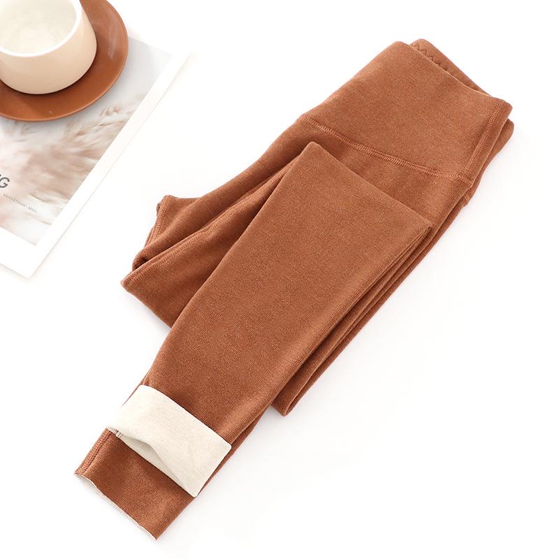 Women's High Waist German Velvet Cashmere-Lined Leggings - Slimming, Warm, Autumn/Winter Outerwear