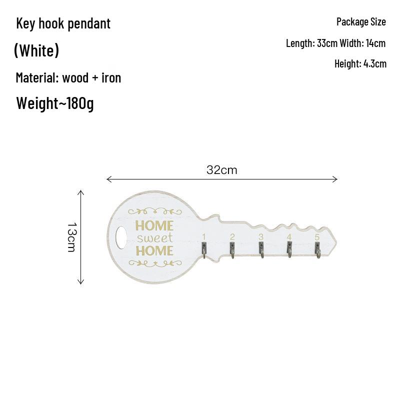 

Скандинавская простая деревянная вешалка для ключей - Милый настенный крючок для хранения и украшения прихожей