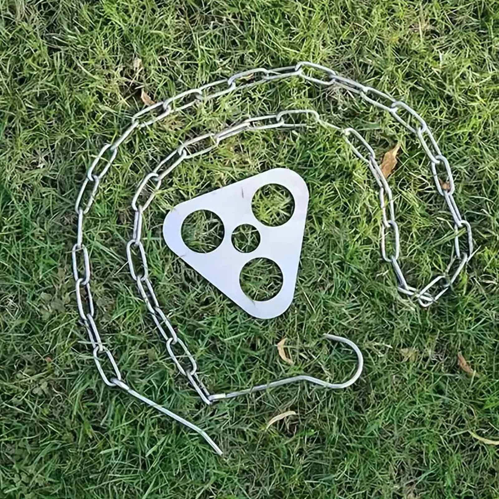 

Camping and Picnic Tripod Stand – Stainless Steel Outdoor Hanging Pot Holder, Portable Bonfire Fire Stand for Cooking, BBQ, and Outdoor Use One Size серебряный