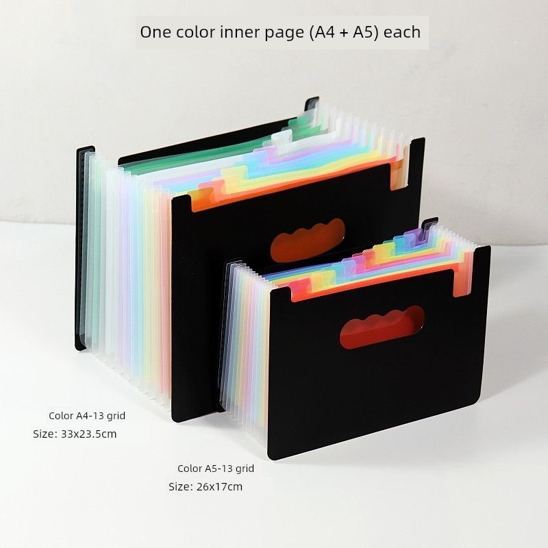 A3 Folder Info Booklet Retractable Organ Standing Desktop Storage Fantastic Art Works Drawing Paper Storage Clip A4