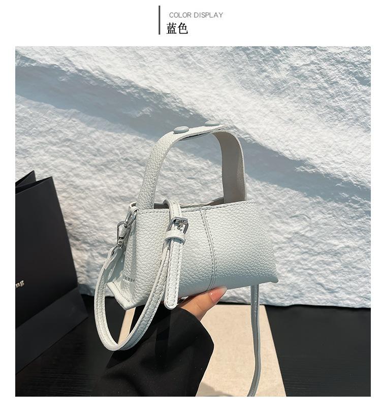 New Bag Women's High-end Portable Dumpling Bag, Lychee Pattern Women's Bag Versatile Commuter Women's Shoulder Messenger Bag