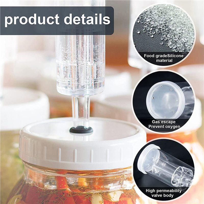 J1UL1N 12X Airlocks For Fermenting,Fermentation Airlock With Silicone Grommet, For Preservation,Brewing,Beer, Wine, Sauerkraut