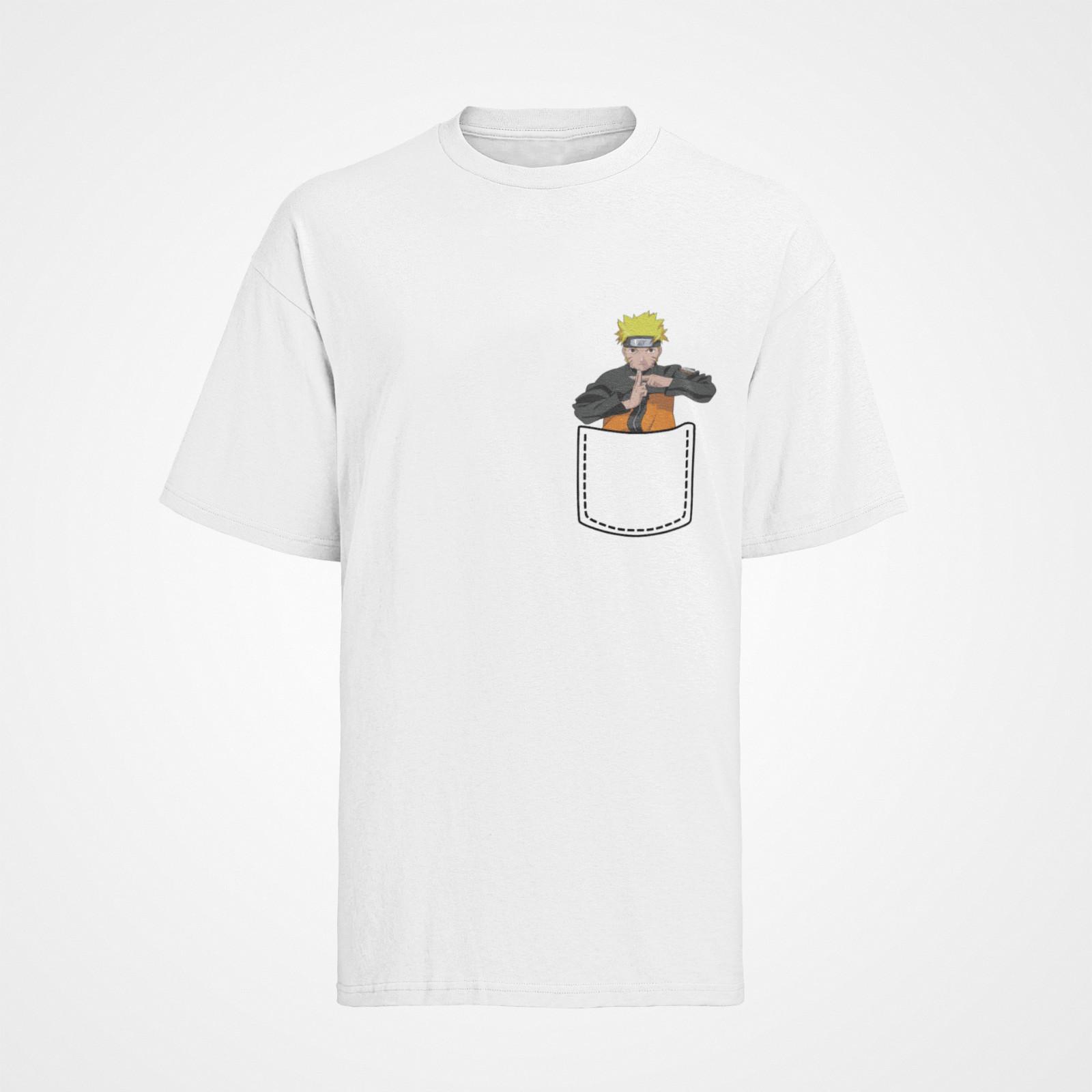 Mens Organic Cotton Anime T-Shirt Mens Womens Tees Top: Naruto Shippuden Bag 4XL