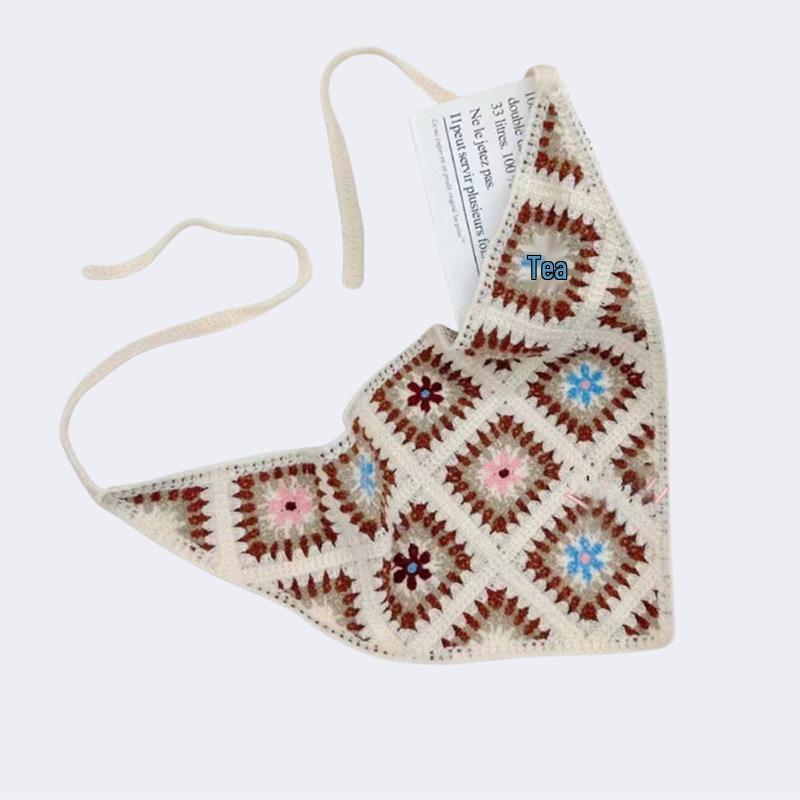 Retro Girly French Lace Triangle Scarf: Versatile Summer Headscarf & Photo Prop