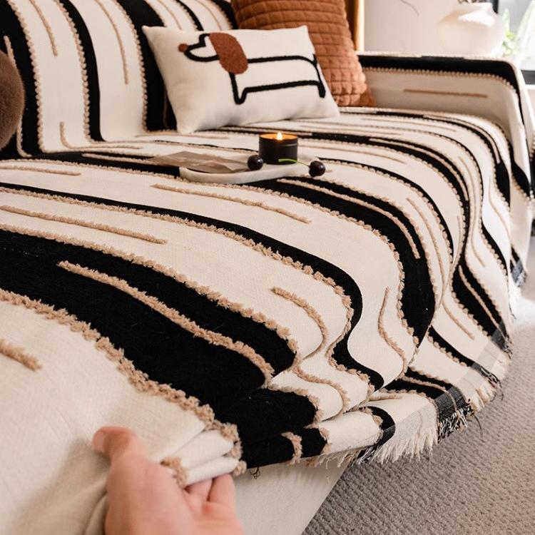 1pc Chenille Sofa Cover Blanket, Dustproof Couch Cover Blanket, All Seasons Universal Sofa Slipcover, Pet Friendly Anti Cat Scratch Sofa Cover Bedroom