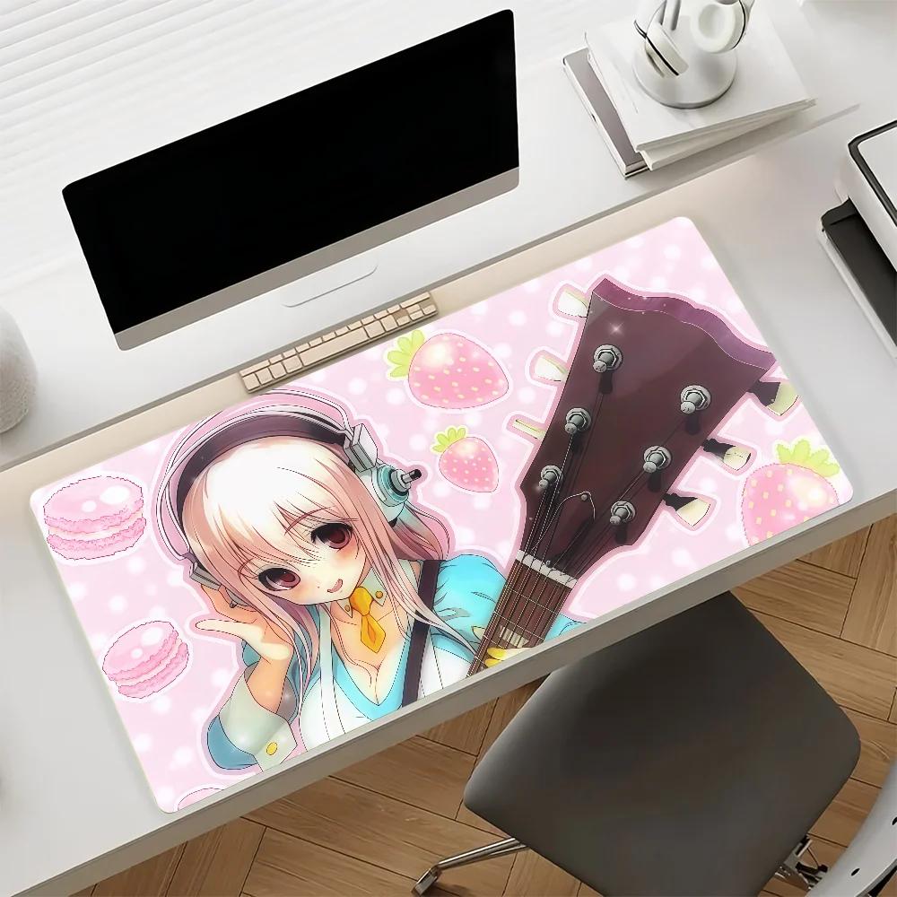 Singer Super S-Sonico-S Mouse Pad Non-slip Rubber Gamer Balance Computer Mat Decoracion Deskmat Laptop Office Large