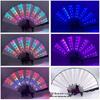 LED Luminous Lace Rose Folding Dance Fan - Chinese Style Wedding Accessory