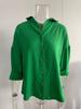 Women's Hot Seller European Lapel Pleated Shirt with Roll-Up Sleeves