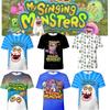 My Singing Monsters Summer T-shirt With Digital Print For Teenagers