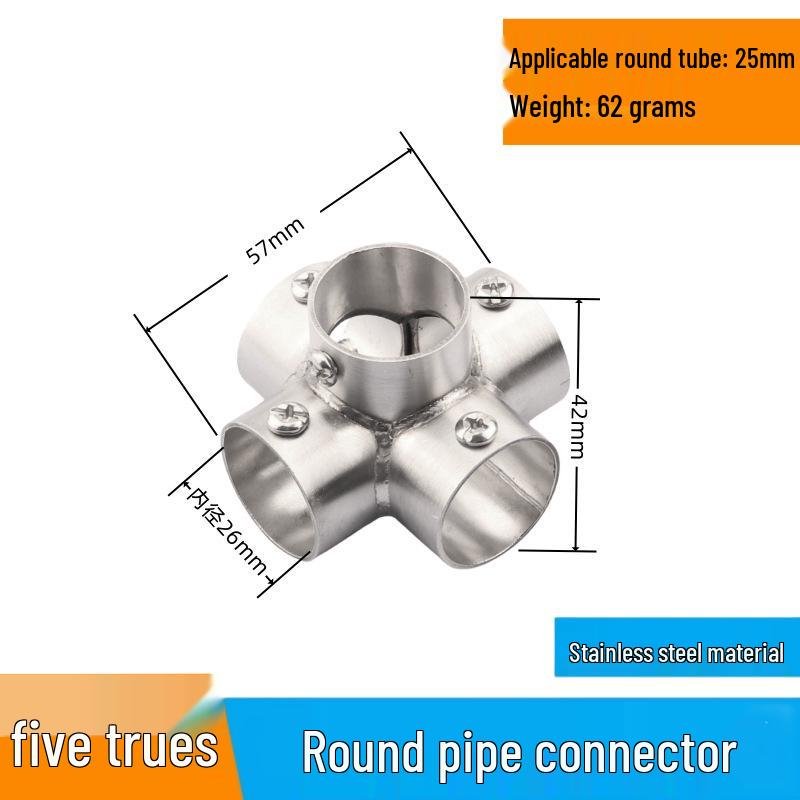 25 Snap-On Stainless Steel Pipe Connectors for Greenhouse Clamps