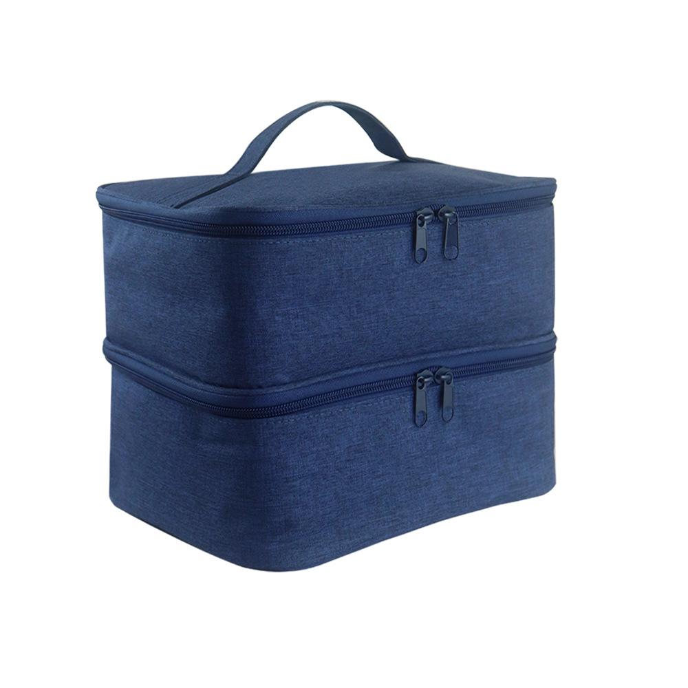 Nail Polish Organizer Double Layer Nail Polish Case for Nail Dryer Lamp Hold 30 Bottles 15ml 0.5 Fl.oz Portable Nail Storage Bag