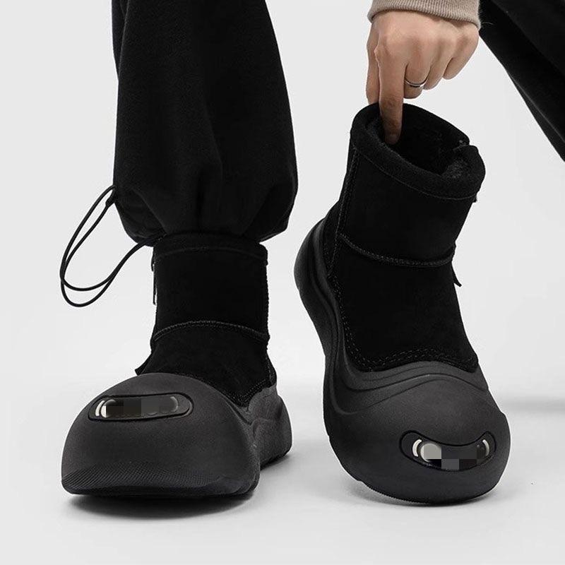 2025 new small thick-soled snow boots women's winter big-headed cotton boots piled and thickened warm snow cotton shoes