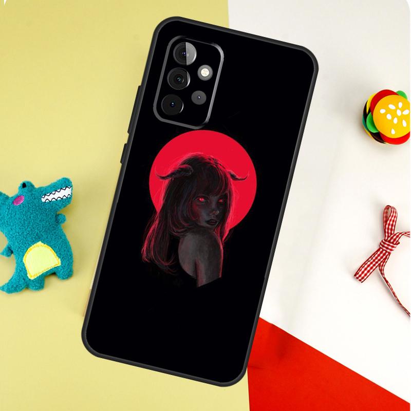 Devil Girl Woman For Samsung Galaxy A22 A32 A52 A54 A34 A14 A55 A35 A15 A53 A33 A13 A05 A06 A16 Phone Case