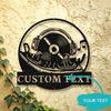 Unique Tailorable Metal Wall Art DJ Themed Design with Personalized Text Ideal for Home Office Man Cave Handcrafted B&W