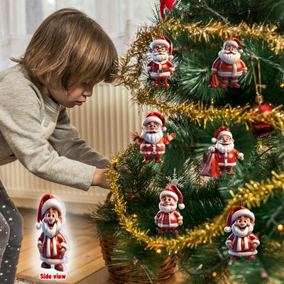 Acrylic  2D Christmas Tree Ornament Pendant For Festive Atmosphere