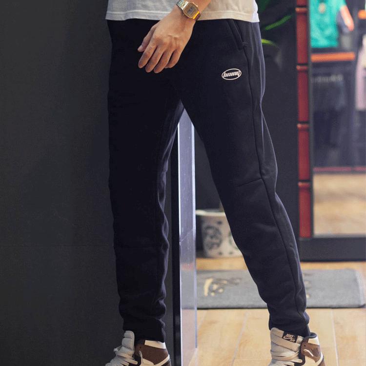 Li Ning Training Series Small Logo Fleece Knit Tapered Sports Pants Men bottoms Black AKLRE49-2