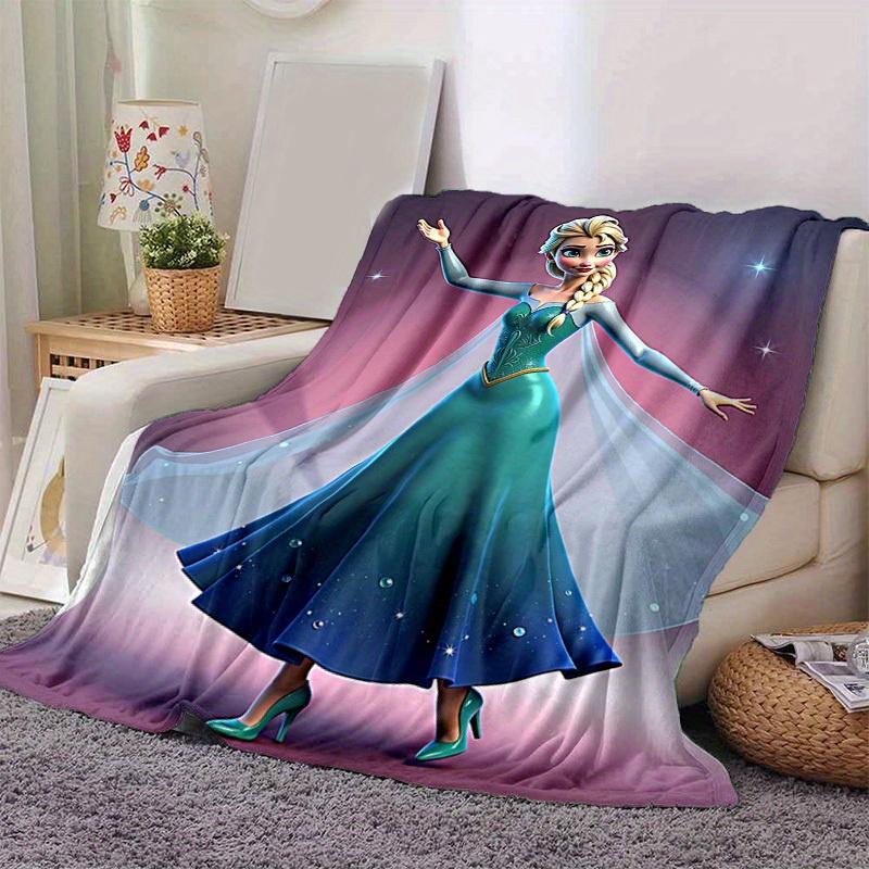 

1pc, Cartoon Elsa Blanket, Seasonal Universal, Home Decoration, Throw Blankets, Cartoon Blanket, Soft Flannel Throw Blanket, Versatile & Coz 100x150cm