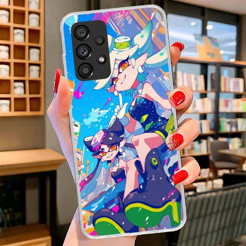 Game S-Splatoons Phone Case For Samsung Galaxy A12 A22 A32 A52 A72 A02S Phone Case Note 20 Ultra 10 S10 Plus A51 A71 A50S A20S A