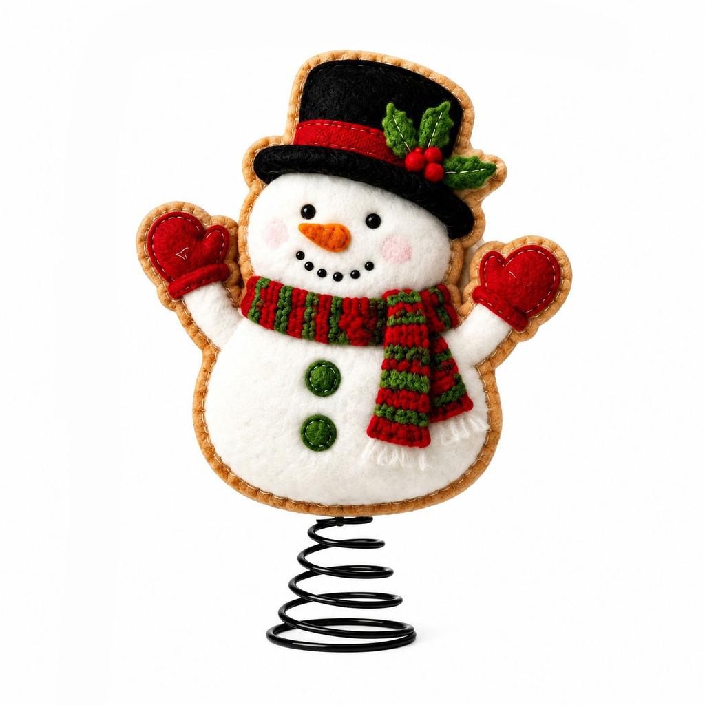 Christmas Snowman Spring Rocking Ornament for Holiday Tabletop and Window Decor