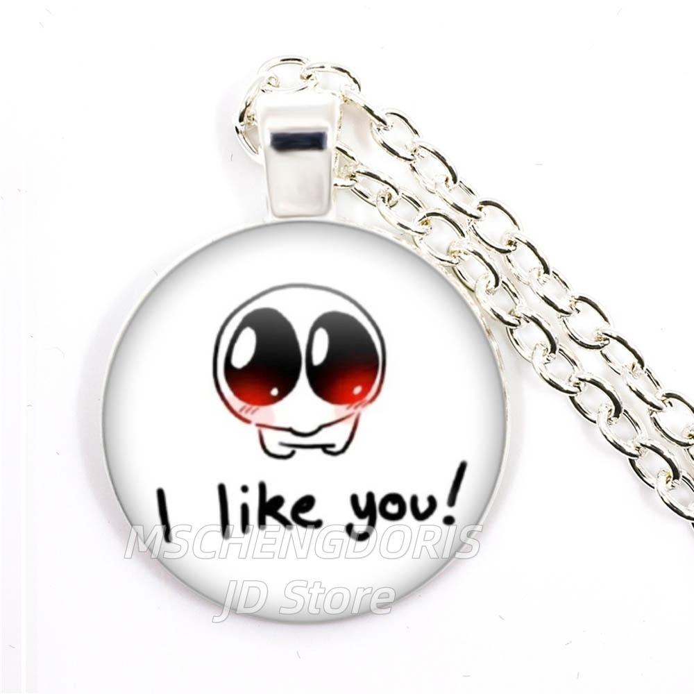 TBH Autism Creature Yippies Creative Funny Yippee Meme Cartoon Glass Cabochon Pendant Necklace Charm Jewelry Gift Jewelry