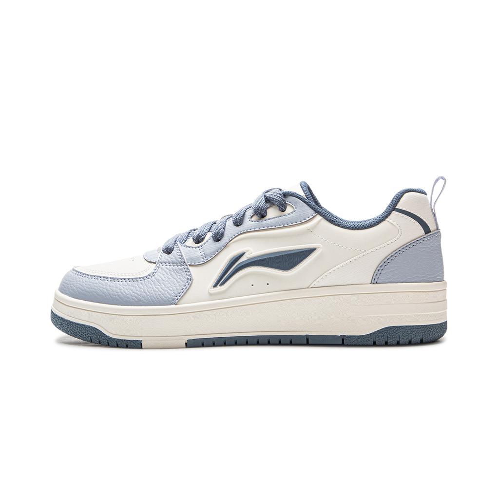 new LiNing Tianji Soft Slip Resistant Abrasion Resistant Shock Absorbers Low Top Skateboard Shoes Men's White Blue