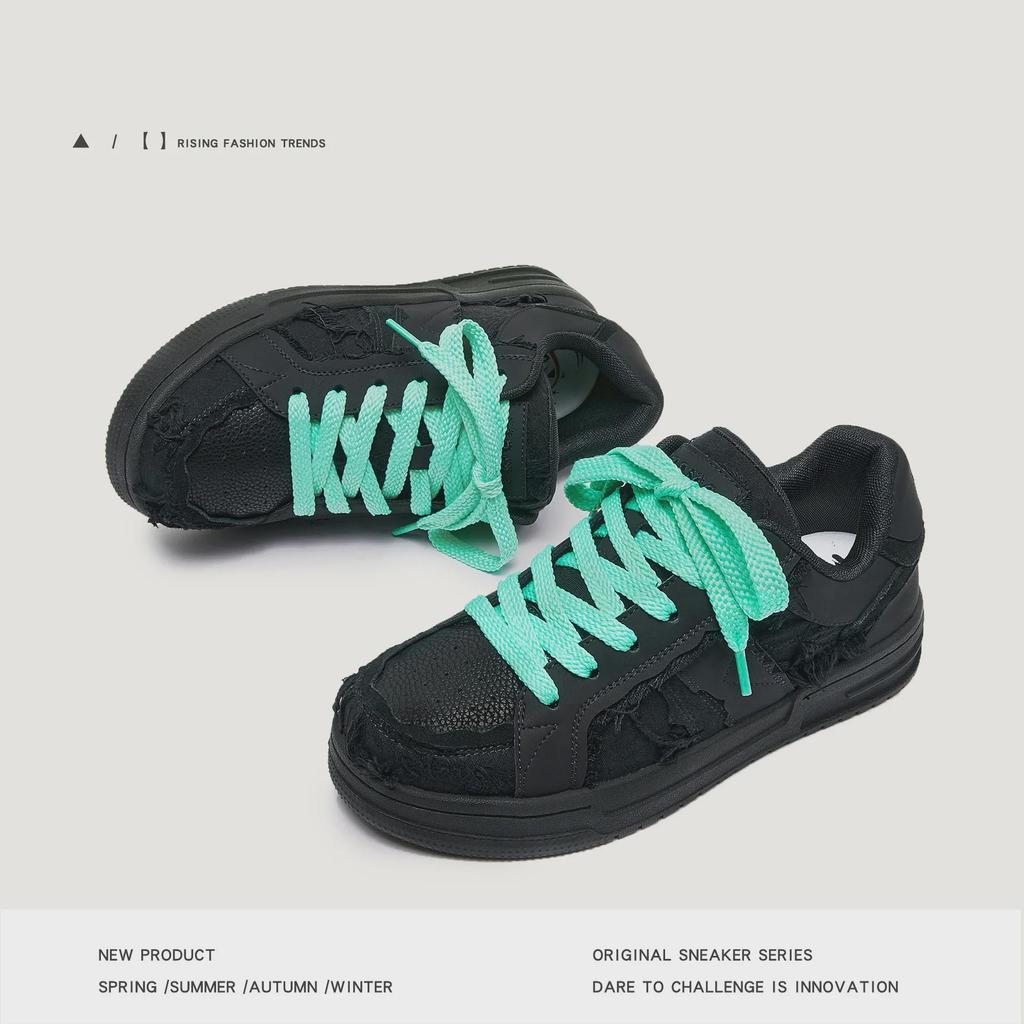 Black Warrior Mint Mambo Street Trend Unisex Low-Top Sneakers