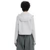 Decathlon Urban Function Hooded Zipper Long Sleeve Short Cargo Multi-Pocket Jacket Women's Pearl Off-White