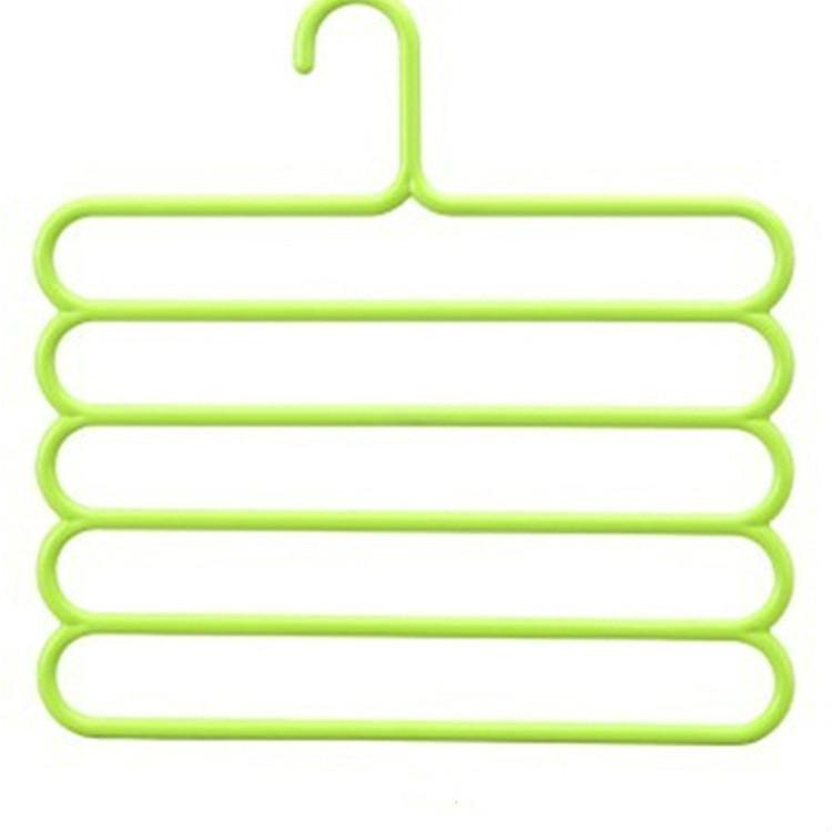 10 Pcs Creative Five-layer Multi-functional Pants Rack Plastic Non-slip Falling Pants Rack
