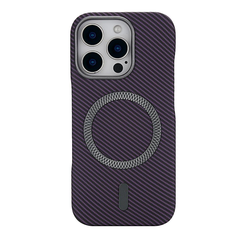 Compatible with iPhone 17 Case, 15Plus Carbon Fiber Pattern Magnetic Card Bag, 14Pro Wireless Charging Shockproof Case