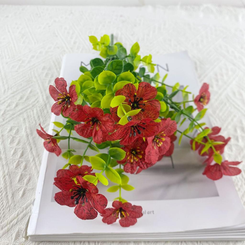 35 Mesh Eucalyptus Violet Mock Bouquet Home Dress Up Photography Props Wedding Camping Decoration