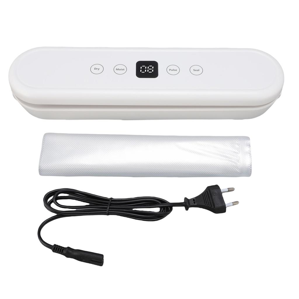 Vacuum Sealer Machine 80W 65Kpa Compact Automatic Food Sealer with Dry and Moist Modes 10 Vacuum