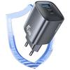 USAMS CC290 T66 45W GaN Wall Charger 1xUSB-A 1xUSB-C Silver