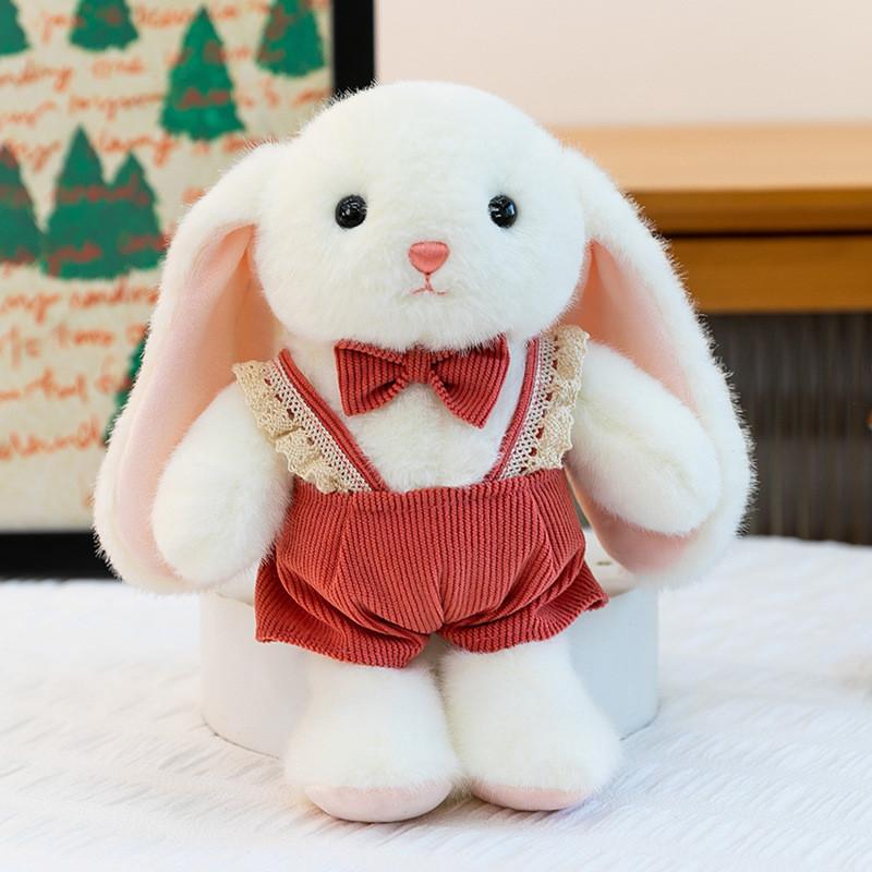Cartoon Bunny Plush Doll With Polyester Filling For Childrens Bedroom Decor And Gift