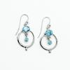 Handmade Swiss Blue Topaz Earrings: Sterling Silver Dangle Earrings