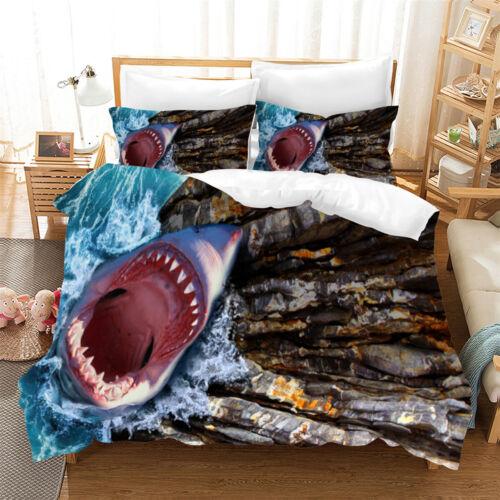 Σετ Πάπλωμα Παπλωματοθήκη Μονό Διπλό Queen King Super King Κρεβάτι Καρχαρίας Θάλασσα