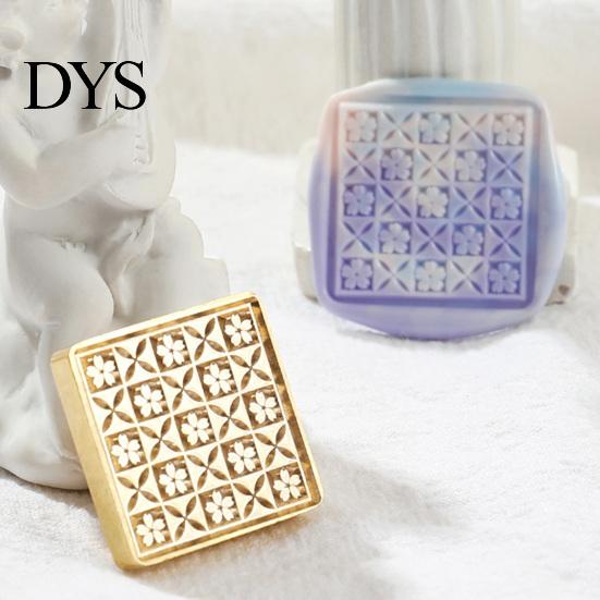 Miniature Seal Stamp Head Lily Floral Brass Wax Head, Cute Plant Themed Engraved Botanical Sealing for Journal Card Gift Wrapping Wedding Invitation