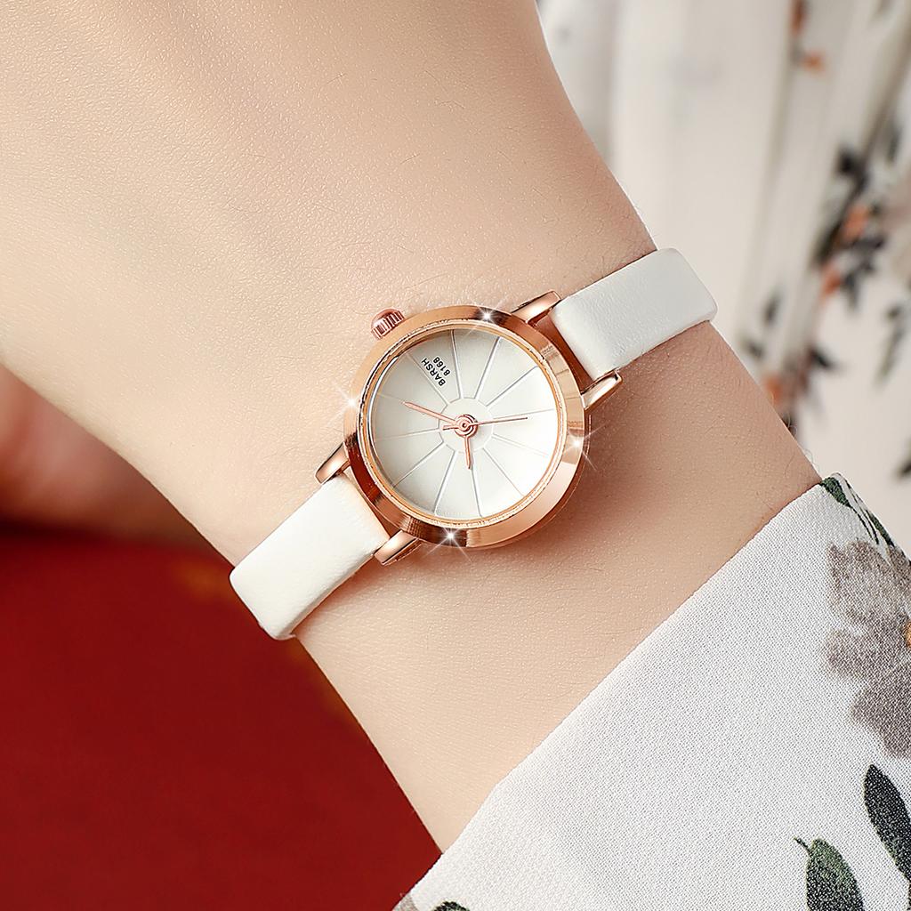 Women's Watch Fashion Small Dial Leather Band Quartz Watches