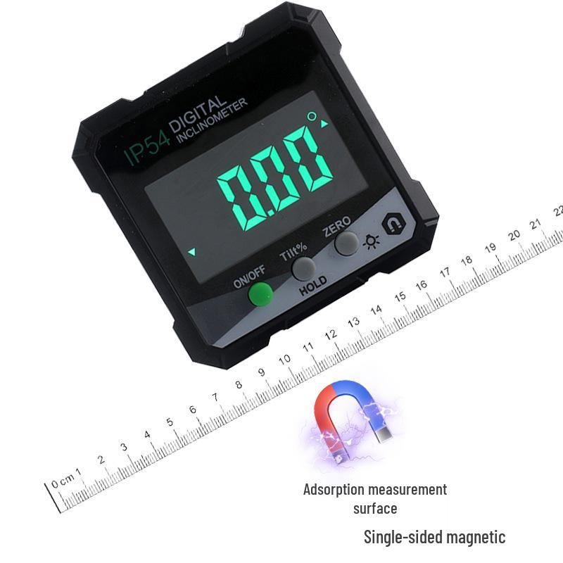 High-Precision Digital Inclinometer with Magnetic Angle Meter and Spirit Level
